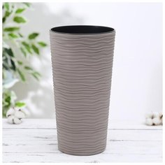 Кашпо со вставкой 2 л "Фьюжн", цвет какао 5374052 Алеана