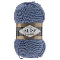 Пряжа для вязания Alize "Lanagold", цвет: джинсовый меланж (203), 240 м, 100 г, 5 шт
