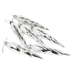 Набор из 6-ти елочных украшений, 11,5 см (серебряный) Веселый хоровод