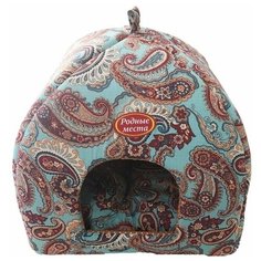 Домик для собак и кошек Родные места Избушка №2 Золотой огурец 45х45х53 см золотой огурец