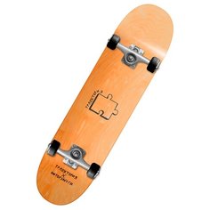 Скейтборд Траектория ЗАБУГА, 31.13x7.75, черный/оранжевый