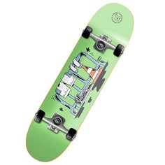 Скейтборд Траектория Жирков, 31.75x8.25, черный/зеленый
