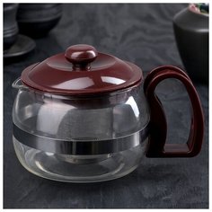 Чайник заварочный "Бруно" 750 л, 16х11,5х13 см, цвет коричневый 3922816 Сима ленд