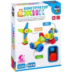 Конструктор BONDIBON Ёжик ВВ2574 Гоночный болид и ветряк
