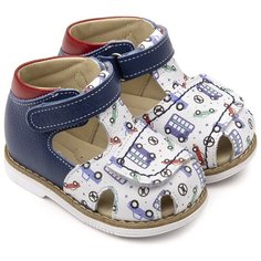 Сандалеты Tapiboo размер 22, синий/машинки