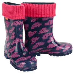 Резиновые сапоги Demar размер 32/33, синий/розовый