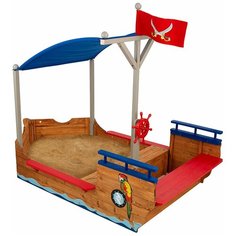 Песочница KidKraft Пиратская лодка 00128_KE, 200х113 см, синий