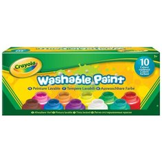 Акварель в баночках смываемая, 10 цветов Crayola