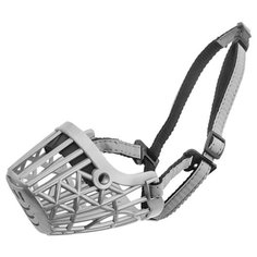 Намордник пластиковый ZооM "Silver Reflex №4" (доберман), цвет: серебристый металлик, светоотражающий, 22 см Дарэлл