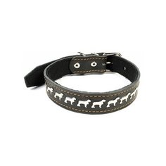 Ошейник №35, кожаный на синтепоне Зоотехнология М