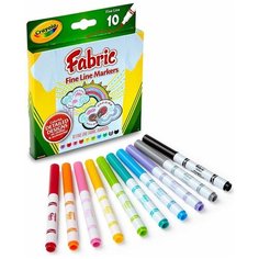 10 фломастеров для росписи ткани Crayola