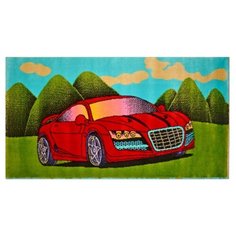 Ковер "Kamalak tekstil. Красная машинка", 100x150 см