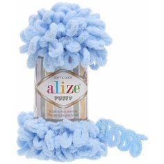 Пряжа Alize Puffy (183 светло-голубой) 5 шт.