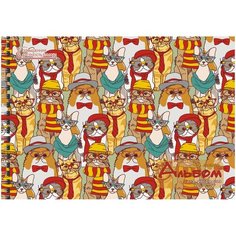 Альбом для рисования Unnika Land Модные коты (А4,40л,140г/м2,гребень)