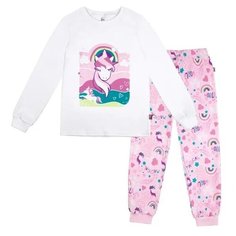 Пижама Bossa Nova размер 86-92, белый/розовый