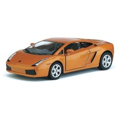 Детская игрушечная коллекционная металическая модель машинки игрушки Kinsmart "Lamborqhini Gallardo" (металлическая, инерционная) оранжевый 1:32