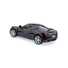 Детская игрушечная коллекционная металическая модель машинки игрушки Kinsmart "2013 Alfa Romeo 4C" (металлическая, инерционная) черный 1:32