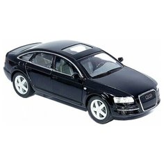Детская игрушечная коллекционная металическая модель машинки игрушки Kinsmart "Ауди А6" (металлическая, инерционная) черный1:38