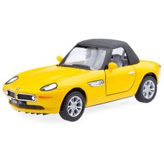 Детская игрушечная коллекционная металическая модель машинки игрушки Kinsmart "BMW Z8", (металлическая, инерционная) желтый 1:36