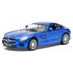 Детская игрушечная коллекционная металическая модель машинки игрушки Kinsmart "Mercedes-AMG GT" (металлическая, инерционная) синий 1:36