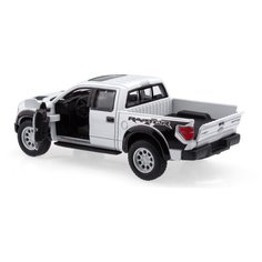 Детская игрушечная коллекционная металическая модель машинки игрушки Kinsmart "2013 Ford F-150 SVT Raptor" (металлическая, инерционная) белый1:46