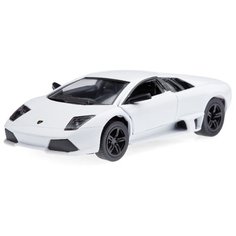 Детская игрушечная коллекционная металическая модель машинки игрушки Kinsmart "Ламборгини" (металлическая, инерционная) белый1:36