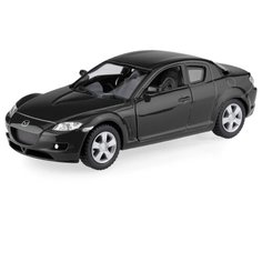 Детская игрушечная коллекционная металическая модель машинки игрушки Kinsmart "Мазда RX8" (металлическая, инерционная) черный 1:36