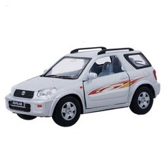 Детская игрушечная коллекционная металическая модель машинки игрушки Kinsmart "Тойота RAV4" (металлическая, инерционная) серый 1:32