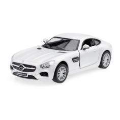 Детская игрушечная коллекционная металическая модель машинки игрушки Kinsmart "Mercedes-AMG GT" (металлическая, инерционная) белый1:36