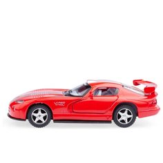 Детская игрушечная коллекционная металическая модель машинки игрушки Kinsmart "Dodge Viper" (металлическая, инерционная) красный 1:36