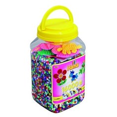 Набор в банке "Midi", 16000 штук (цветок, попугай, лягушка) Hama