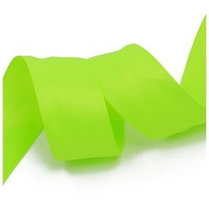 Лента репсовая в рубчик "IDEAL", 38 мм, цвет: салатовый, 27,4 м