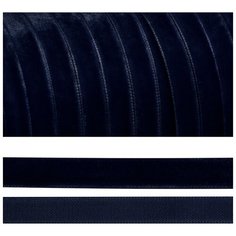 Лента бархатная "IDEAL", 6 мм (цвет: темно-синий), 30 м