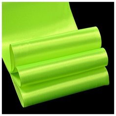 Лента атласная "IDEAL", 4", 100 мм (цвет: 3033, салатовый), 27,4 м