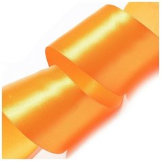 Лента атласная "Ideal", 100 мм x 27,4 м, цвет: 3020 ярко-оранжевый