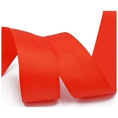 Лента репсовая в рубчик "Ideal", цвет: 235 красный, 38 мм x 27,42 м