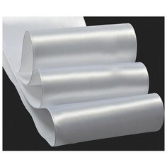 Лента атласная "Ideal", 4", 100 мм (цвет: 3001, кипенно-белый), 27,4 м