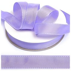 Лента репсовая в рубчик "Ideal", цвет: 021 сиреневый, 25 мм x 45,7 м
