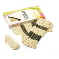 Нитки мулине "Ideal", цвет: 465, арт. ТВ (24 мотка по 8 метров)