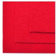 Фетр листовой жесткий "IDEAL", 1 мм, 20х30 см (цвет: 603, красный), 10 листов