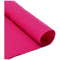 Фетр в рулоне жесткий "Ideal", 1 мм, 100 см x 1 метр, цвет: 609 ярко-розовый, арт. FLT-H2