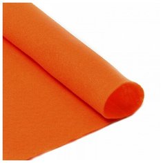 Фетр в рулоне мягкий "Ideal", 1 мм, 100 см x 10 метров, цвет: 645 оранжевый (арт. FLT-S2)