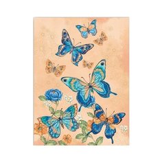 Записная книжка "Ноутбук. Цветы и бабочки", А6, 80 листов Феникс