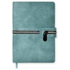 Ежедневник недатированный, А5, 160 листов, искусственная кожа "Линкольн", бирюзовый Феникс