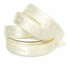 Лента декоративная Ideal, 25 мм x 18,28 м, цвет: 01 молочный, арт. TBY.R-02