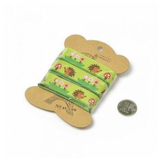 Лента декоративная "Ideal", 16 мм x 2,73 метра, цвет зеленый (арт. TBY.ЛДТ.MH-56)