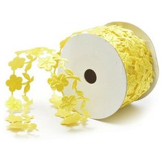 Лента декоративная "Ideal", 28 мм x 9,14 метра, цвет: 17 желтый (арт. TBY.ЛДФ.XL-15.4)