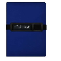 Записная книжка, А5+, 96 листов, искусственная кожа "Софт-тач", цвет: синий Феникс