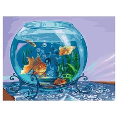 Живопись на холсте "Аквариум", 30х40 см Белоснежка