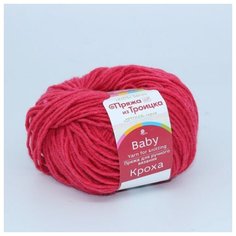 Пряжа для вязания ТРО Кроха (20% шерсть, 80% акрил) 10х50г/135м цв.0225 мальва Троицкая камвольная фабрика